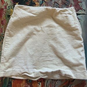Off white/pearl corduroy skirt
